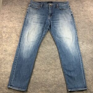Lucky Brand 221 Mens 38x32 Blue Denim Original Straight Jeans